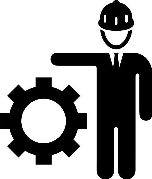 建设者工程师开发图标黑色图形图片下载