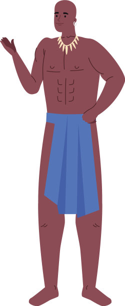 戴着牙齿项链的非洲土著图片下载