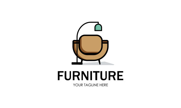 室内极简空间画廊家具logo图片下载