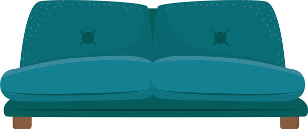 蓝色的舒适的沙发上图片下载