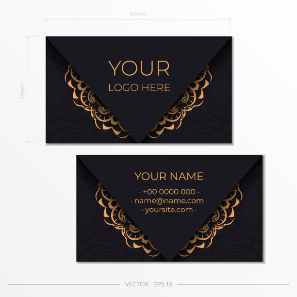 豪华名片设计与复古图片下载