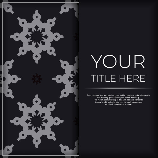豪华的明信片设计与银抽象图片下载