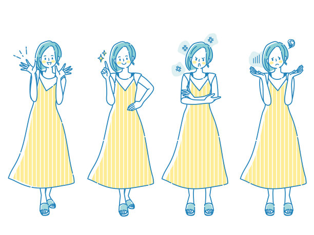 一个年轻女人的面部表情图片下载