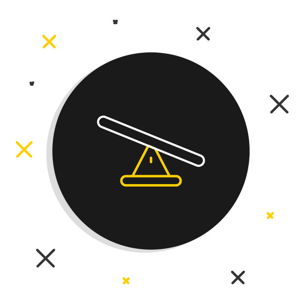 线跷跷板图标孤立在白色背景图片下载