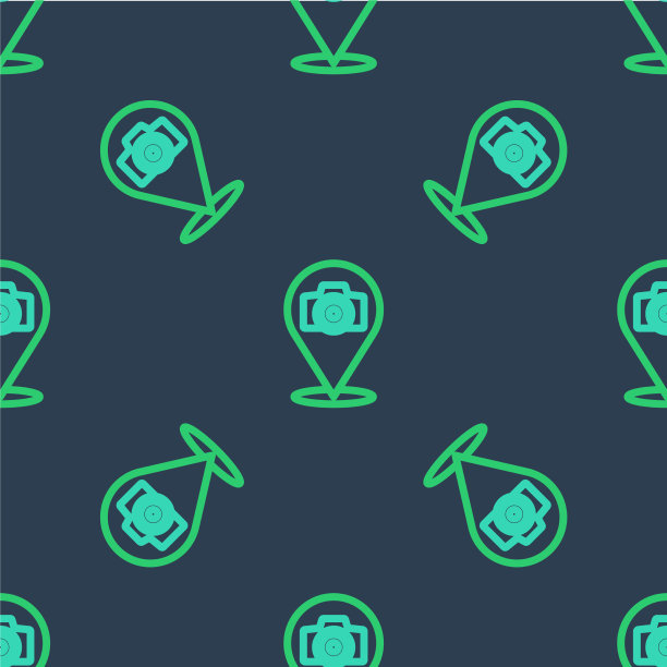 线照片相机图标隔离无缝模式图片下载