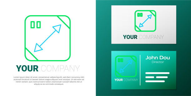 线对角线测量图标隔离白色图片下载