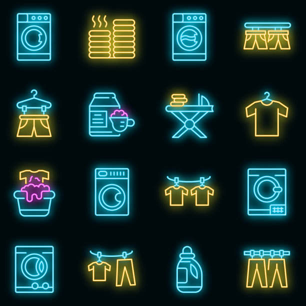 滚筒式烘干机图标设置霓虹灯图片下载