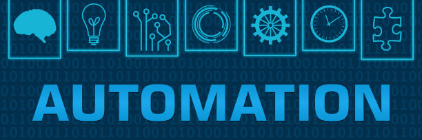 自动化顶部水平的蓝色霓虹灯二进制符号图片下载