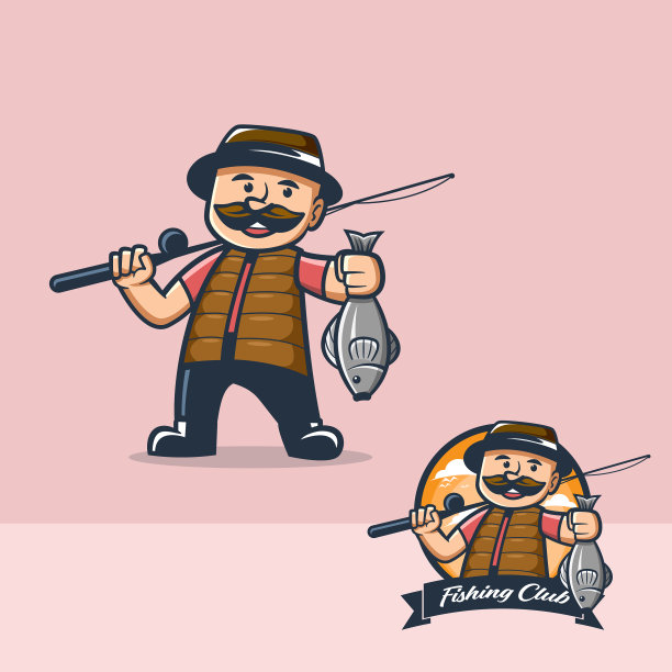 渔夫吉祥物标志图片下载