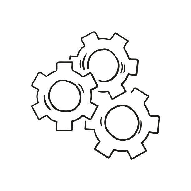 齿轮和齿轮图标。图片下载