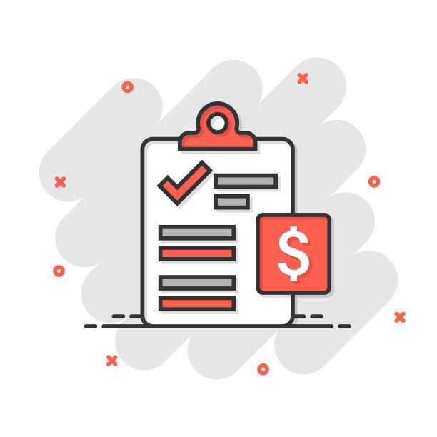 在漫画风格的报告文档清单图标图片下载