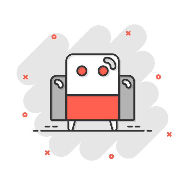 电影椅子图标在漫画风格的扶手椅卡通图片下载