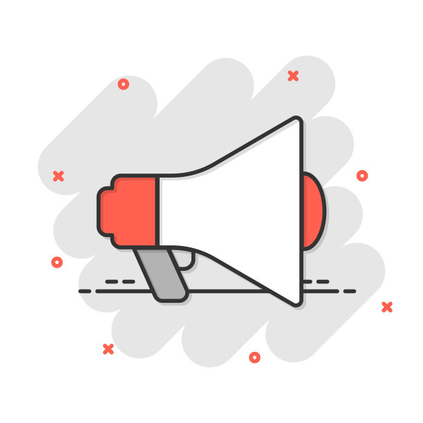 扩音器喇叭图标漫画风格的扩音器图片下载