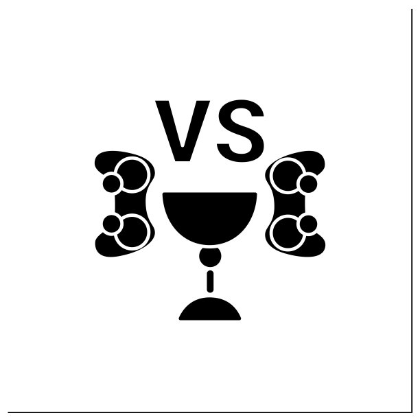 电子竞技比赛的字形图标图片下载