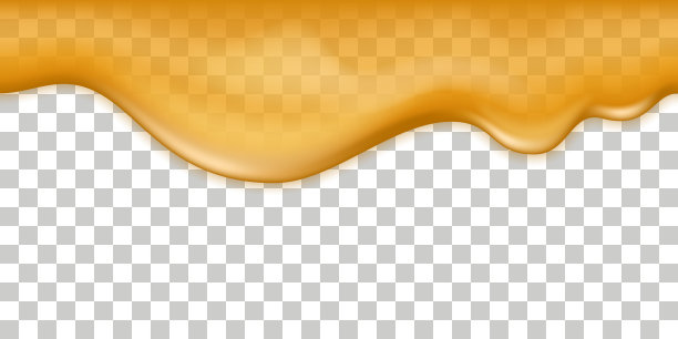 蜂蜜滴流. .油，蜂蜜，焦糖，枫糖浆或酱飞溅波，液体质地，隔离在透明的背景。矢量插图。图片下载