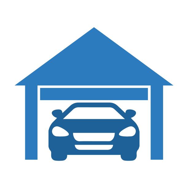 汽车商店，车库，停车场，展厅，汽车车间图标图片下载