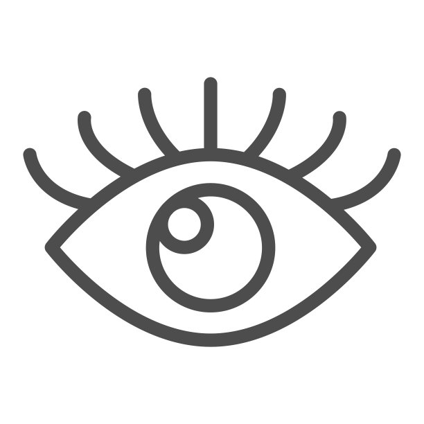 用睫毛打开眼睛，看线图标，人体概念，视觉矢量标志在白色背景上，轮廓风格图标的移动概念和网页设计。矢量图形。图片下载