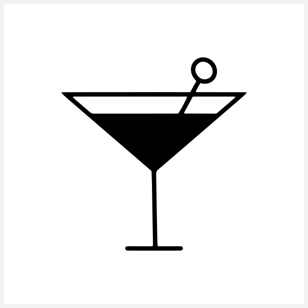 酒杯图标孤立。节日的象征。欢呼声吐司。香槟杯。模板鸡尾酒。股票illuatration向量。每股收益10图片下载