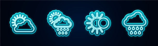 日落线晴云天云伴雨图片下载