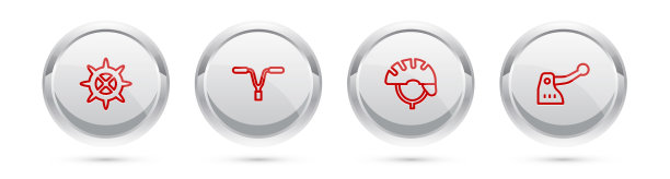 设置线自行车链轮曲柄车把头盔图片下载