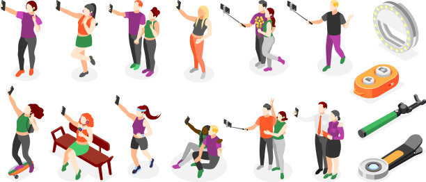 自拍日等距图标设置图片下载