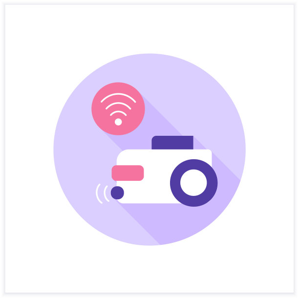 智能吸尘器平面图标图片下载