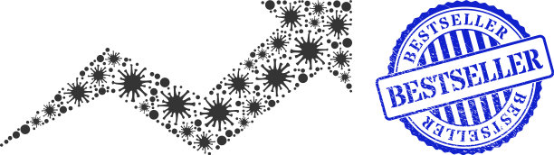 有纹理的畅销印章和细菌生长图片下载