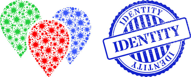 纹理身份标识和细菌地图指针图片下载