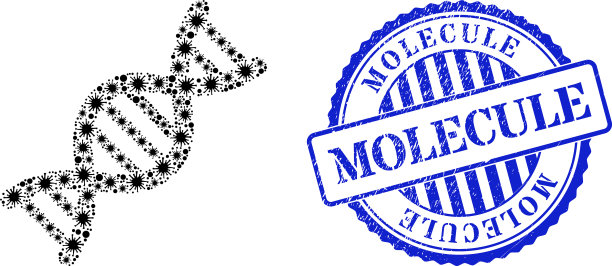 苦恼分子徽章和冠状病毒基因组图片下载