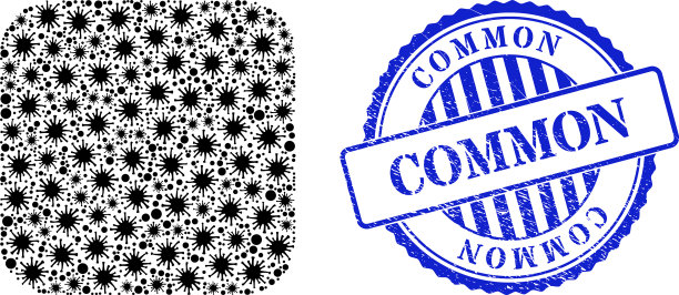 苦恼普通印章和细菌圆方图片下载