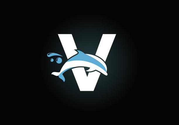 首字母字母字母与海豚图片下载