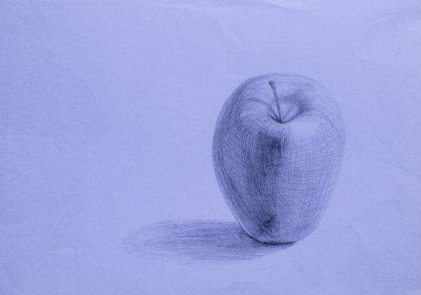 令人印象深刻的简单的苹果画与安静的形象图片下载