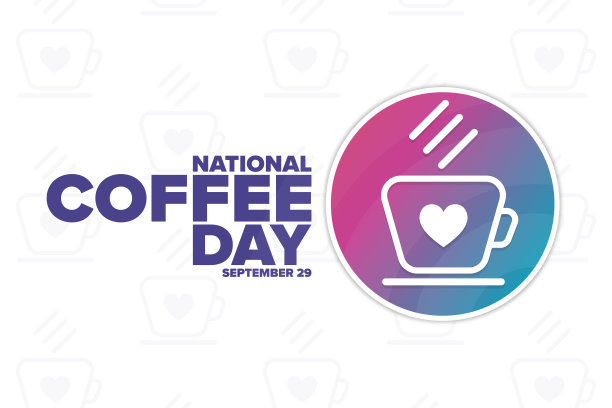 全国咖啡的一天。9月29日。节日的概念。模板背景，旗帜，卡片，海报与文字题词。向量EPS10插图。图片下载