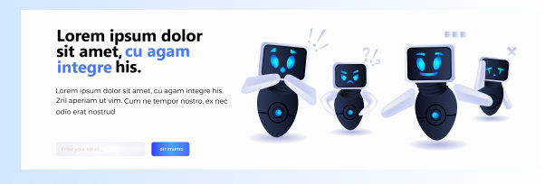 沮丧的机械人与感叹号帮助支持服务FAQ问题人工智能图片下载