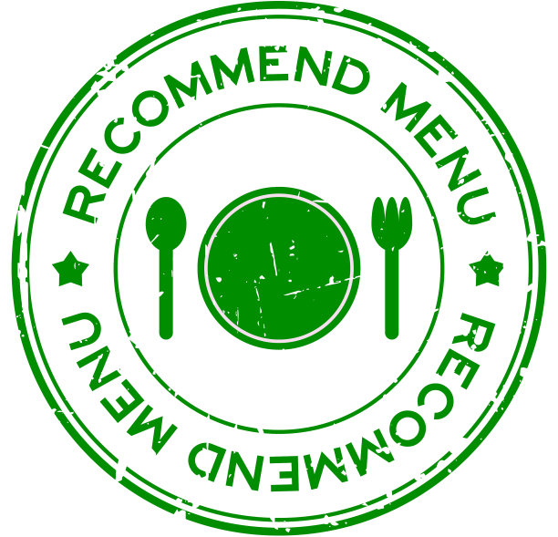 垃圾绿色推荐菜单与菜肴图片下载