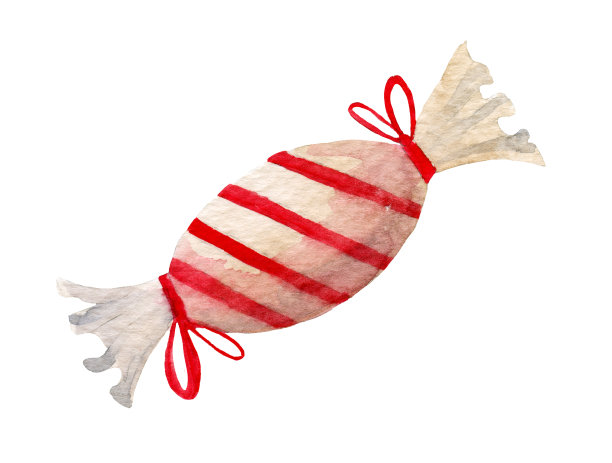 水彩糖果在包装图片下载