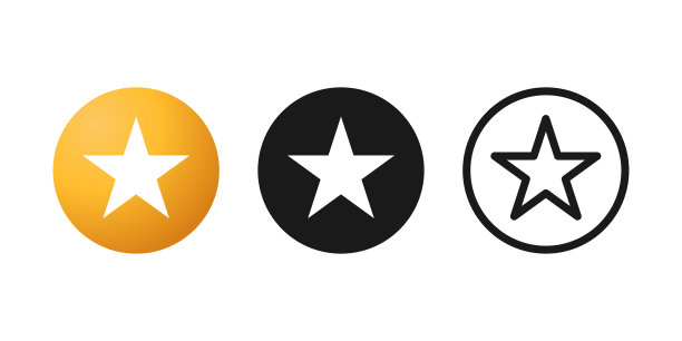 星星图标模板设计图片下载