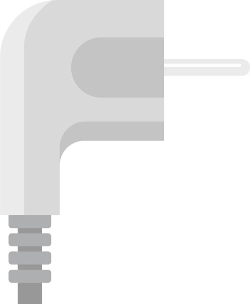 插头连接器图标扁平隔离图片下载