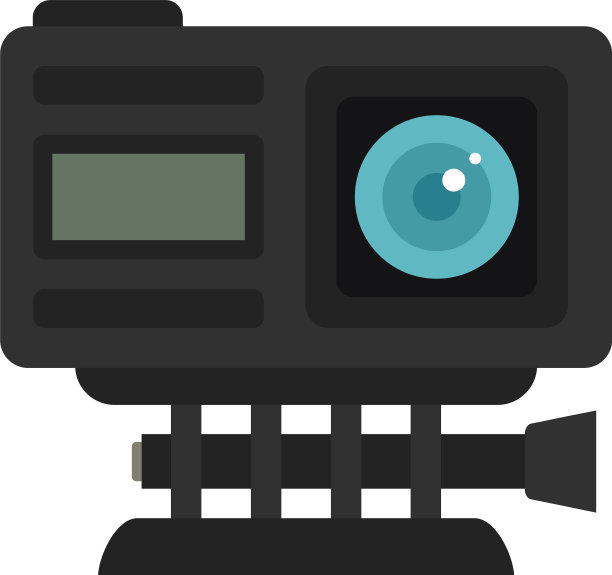 冒险行动相机图标平孤立图片下载