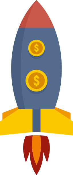 众筹火箭图标扁平孤立图片下载