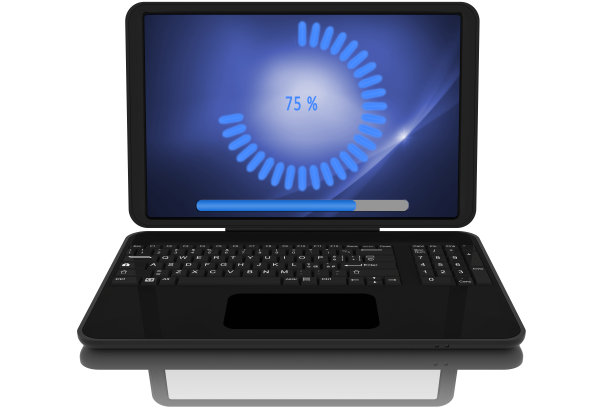 电脑。文件下载- 3D插图图片下载