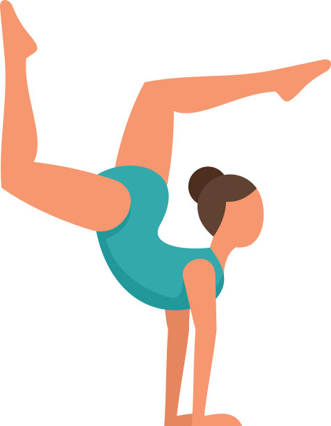 马戏团体操女偶像平孤立图片下载