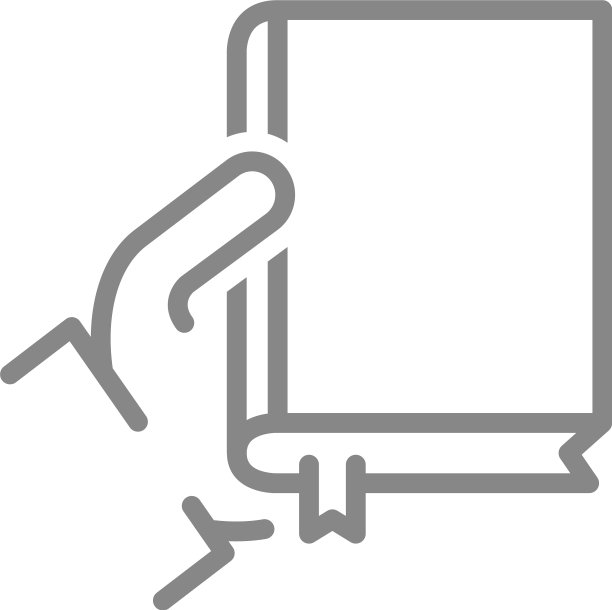 手持书线图标读新书图片下载