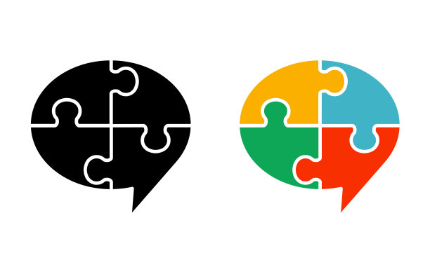 字谜演讲气球图标集图片下载