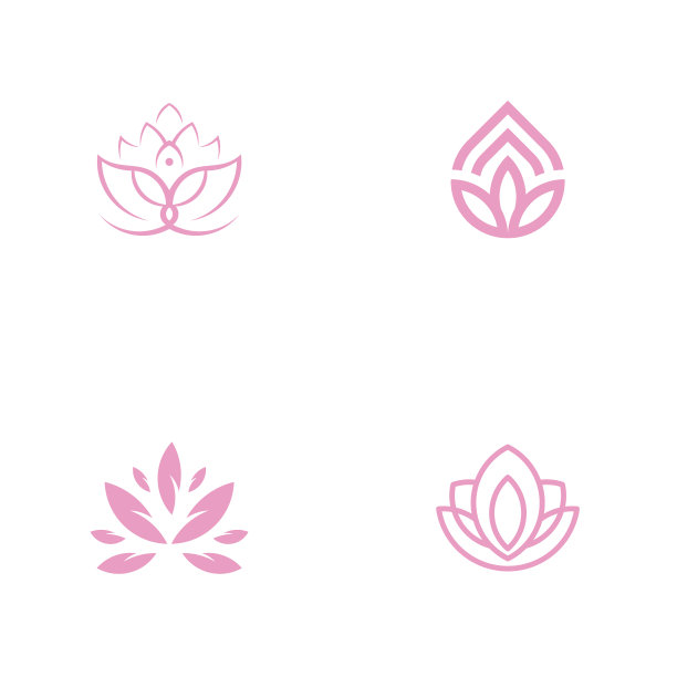 温泉莲花标志图标图片下载