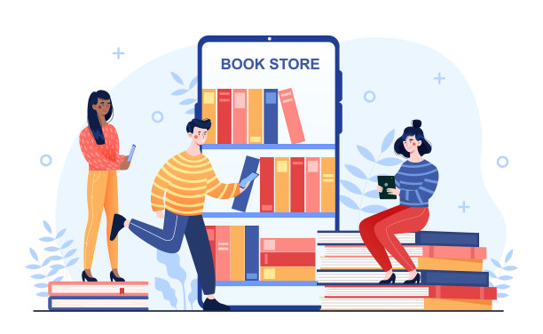 年轻的男女主人公正在读书图片下载