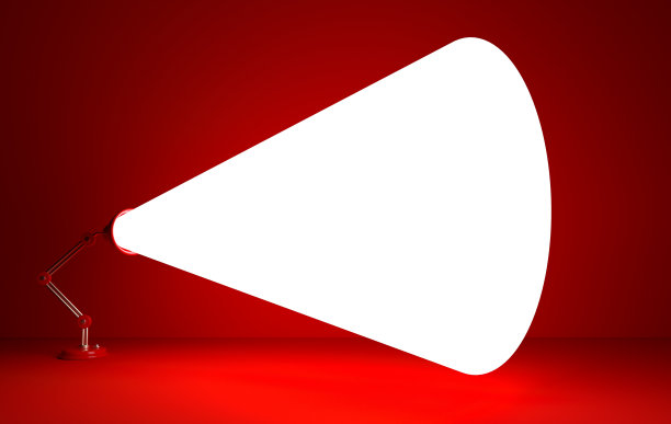 带有灯光的广告海报，带有文字空间的3d渲染插图图片下载