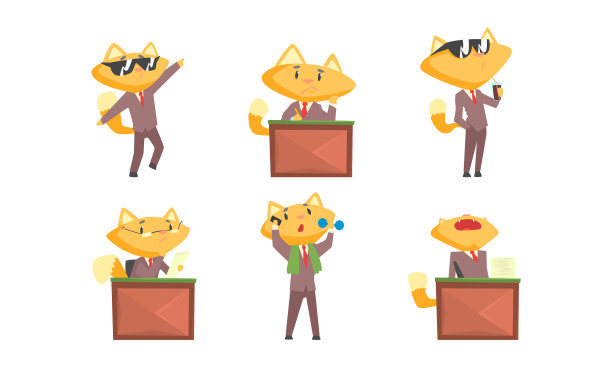 穿着正装打领带的商人形象图片下载