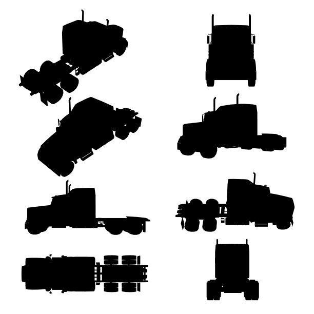 背景是一辆没有拖车的卡车图片下载