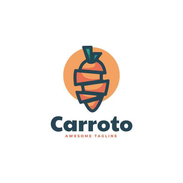 标志胡萝卜简单的吉祥物风格图片下载